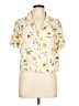 Primark 100% Viscose Floral Gold Short Sleeve Blouse Size L - photo 1