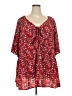 BLOOMCHIC 100% Polyester Red 3/4 Sleeve Blouse Size 30 - photo 1