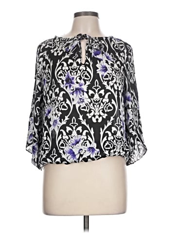 Signature by Larry Levine 3/4 Sleeve Blouse (view 1)