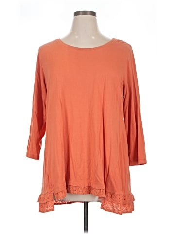 LOGO by Lori Goldstein 3/4 Sleeve Top (view 1)
