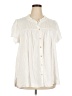 Rose + Olive 100% Rayon Ivory Short Sleeve Blouse Size 2X - photo 1