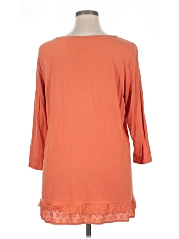LOGO by Lori Goldstein 3/4 Sleeve Top (view 2)