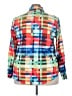 Unbranded 100% Polyester Color Block Blue Long Sleeve Blouse Size 4XL - photo 2