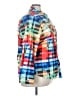 Unbranded 100% Polyester Color Block Blue Long Sleeve Blouse Size 4XL - photo 4