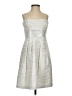 BCBGMAXAZRIA Metallic Silver Cocktail Dress Size 4 - photo 1