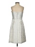 BCBGMAXAZRIA Metallic Silver Cocktail Dress Size 4 - photo 2