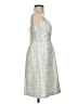 BCBGMAXAZRIA Metallic Silver Cocktail Dress Size 4 - photo 4
