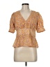 J.Crew Orange Short Sleeve Blouse Size 8 - photo 1