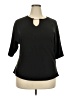 Jonathan Martin Black Short Sleeve Blouse Size 2X - photo 1