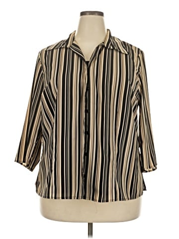 Notations 3/4 Sleeve Button-Down Shirt (view 1)