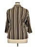 Notations Stripes Tan 3/4 Sleeve Button-Down Shirt Size 2X - photo 2