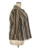 Notations Stripes Tan 3/4 Sleeve Button-Down Shirt Size 2X - photo 4