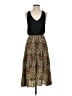 Everly Animal Print Brown Black Cocktail Dress Size S (estimated) - photo 1