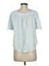 Universal Thread 100% Lyocell Blue Short Sleeve Blouse Size M - photo 2