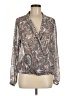 Elan 100% Polyester Paisley Gray Long Sleeve Blouse Size M - photo 1