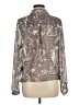 Elan 100% Polyester Paisley Gray Long Sleeve Blouse Size M - photo 2