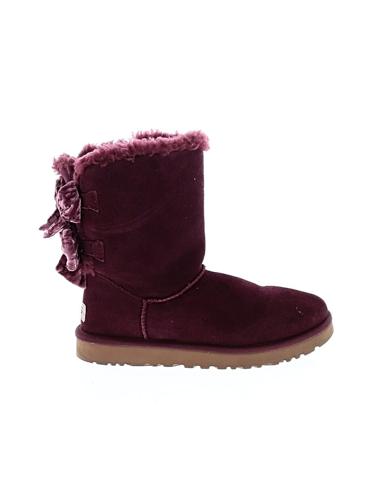 Pre-owned Ugg Boots In Burgundy