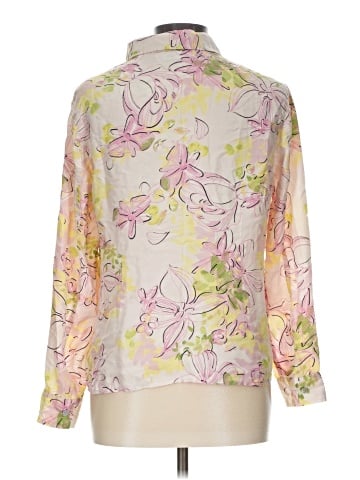 First Issue by Liz Claiborne 3/4 Sleeve Silk Top (view 2)