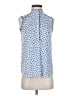 Ann Taylor 100% Polyester Polka Dots Blue Sleeveless Blouse Size XXS - photo 1