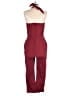 Unique Vintage Solid Burgundy Jumpsuit Size L - photo 2