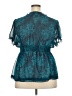 Torrid 100% Polyester Teal Short Sleeve Blouse Size 2X Plus (2) - photo 2
