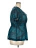 Torrid 100% Polyester Teal Short Sleeve Blouse Size 2X Plus (2) - photo 4