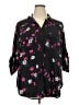 Torrid 100% Polyester Floral Black 3/4 Sleeve Blouse Size 2X Plus (2) - photo 1