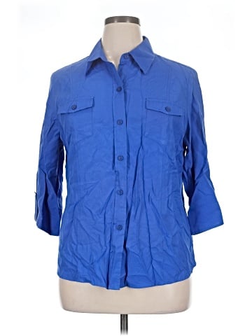 Joanna 3/4 Sleeve Button-Down Shirt (view 1)