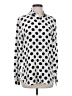 C. Wonder 100% Silk Polka Dots White Long Sleeve Silk Top Size S - photo 1