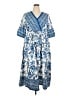 BLOOMCHIC 100% Polyester Paisley Blue Casual Dress Size 18 - photo 1