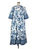BLOOMCHIC 100% Polyester Paisley Blue Casual Dress Size 18 - photo 2