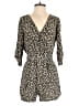 Charlie Jade 100% Silk Animal Print Tan Romper Size S - photo 1