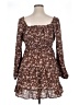 No Comment 100% Polyester Floral Brown Casual Dress Size XL - photo 2