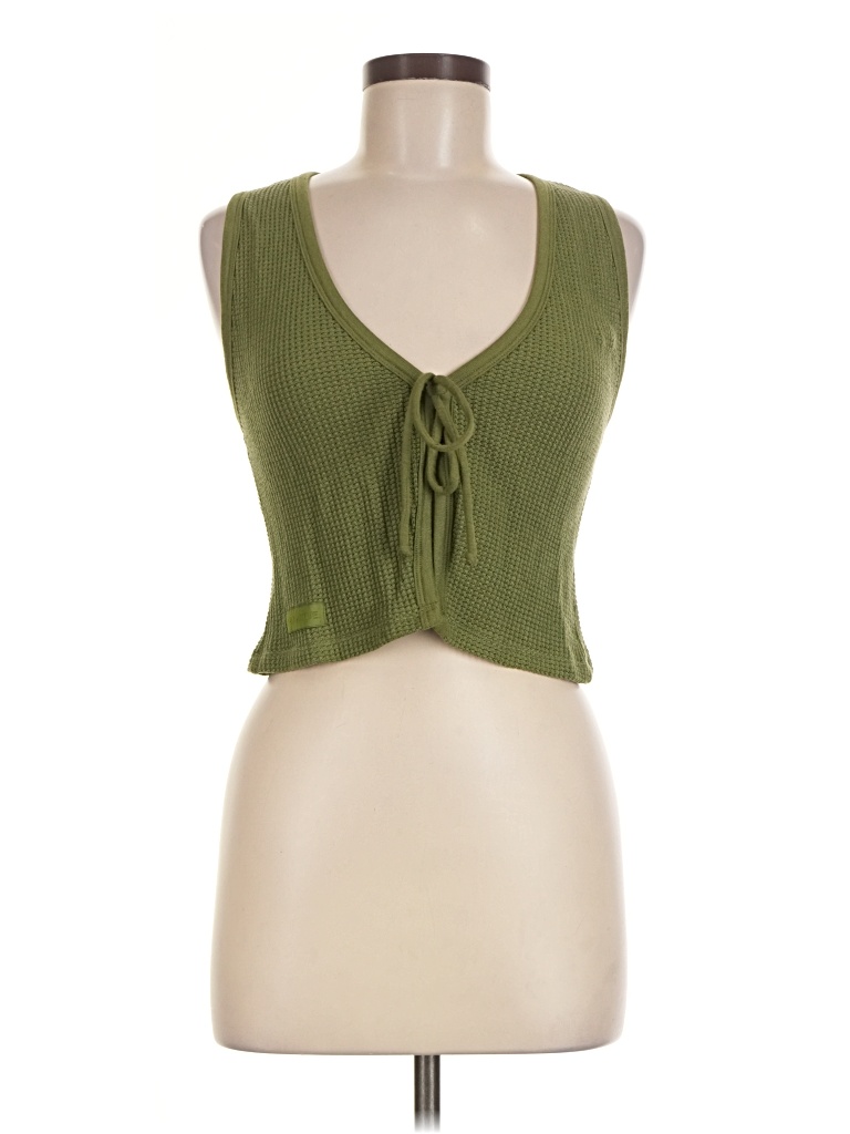 Pre-owned Set Active Sleeveless Top Green Halter Neckline Tops