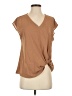 Pleione 100% Polyester Brown Short Sleeve Top Size XS - photo 1