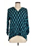 Escapada Teal 3/4 Sleeve Blouse Size M - photo 1