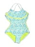 Vigoss Print Blue One Piece Swimsuit Size 14 - photo 1
