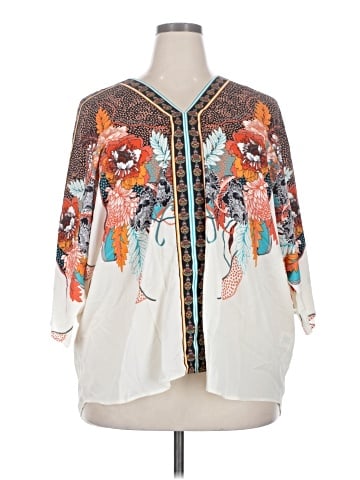 Rose + Olive 3/4 Sleeve Blouse (view 1)