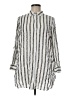 Tommy Bahama Stripes Silver White Long Sleeve Button-Down Shirt Size M - photo 1