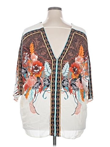 Rose + Olive 3/4 Sleeve Blouse (view 2)