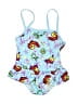 Max Grey Hearts Blue One Piece Swimsuit Size 12-18 mo - photo 1