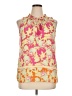Rose + Olive 100% Polyester Orange Sleeveless Blouse Size XL - photo 1