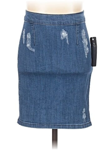 Bebe Denim Skirt (view 1)