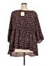 BLOOMCHIC 100% Polyester Black 3/4 Sleeve Blouse Size 30 - photo 2