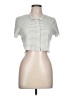 Primark Stripes Ivory Short Sleeve Blouse Size L - photo 1