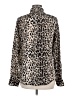 C. Wonder 100% Silk Animal Print Ivory Long Sleeve Silk Top Size M - photo 2
