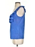 Bebe Blue Sleeveless Silk Top Size S - photo 5