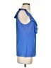 Bebe Blue Sleeveless Silk Top Size S - photo 4