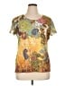 Appropriate Behavior 100% Polyester Paisley Gold Short Sleeve T-Shirt Size XL - photo 1