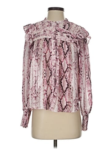 Aqua Long Sleeve Blouse (view 1)